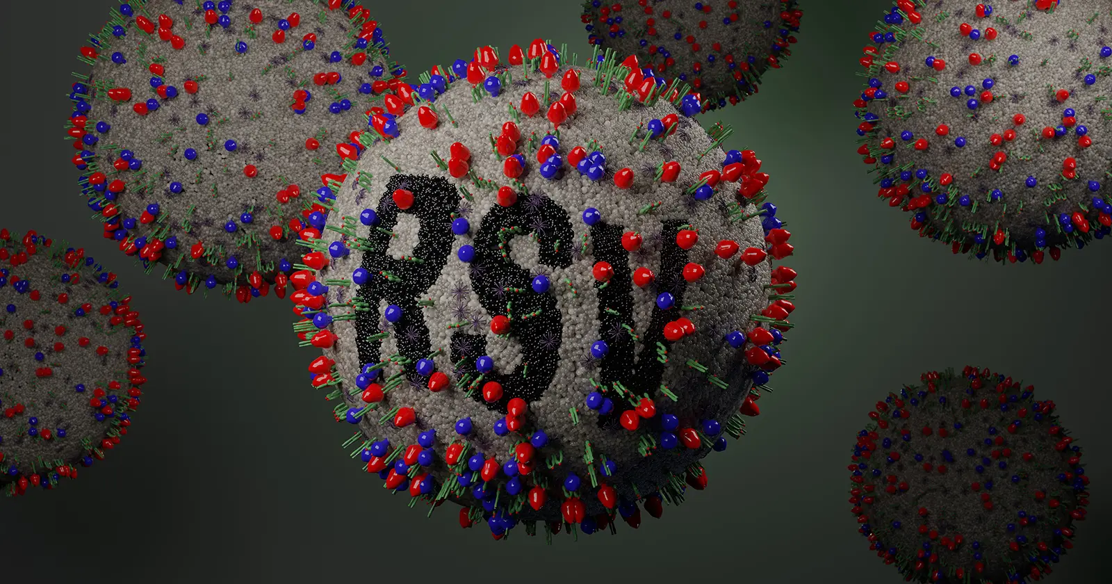 Ilustración del virus respiratorio sincitial o Rsv